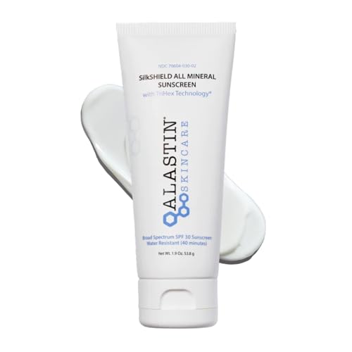 ALASTIN Skincare SilkSHIELD Mineral Sunscreen for Face SPF 30 (1.9 oz) | Lightweight Sunblock Lotion with Zinc Oxide for UVA/UVB Sun Protection | Fragrance-Free Daily Moisturizer