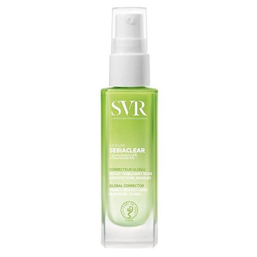 SVR - Sebiaclear Serum - For Oily Skin with Visible Signs of Aging - Reduces Visible Imperfections - Matte Finish - Suitable for Sensitive Skin - Dermatologically Tested, Non-Comedogenic - 1 fl.oz