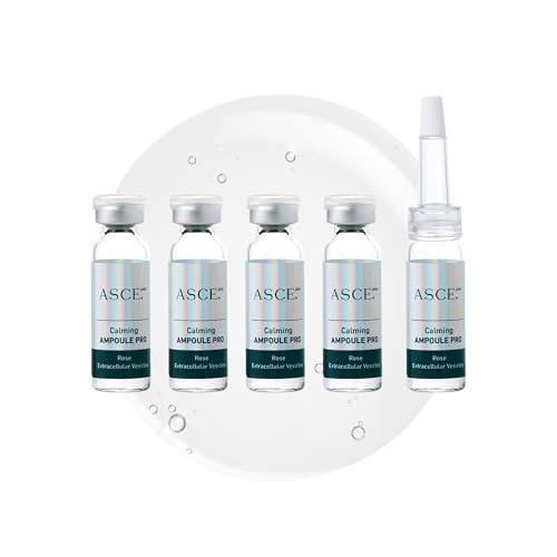 ASCE+ Calming Exosome Ampoule Pro – Rose Exosome for Hydrating & Skin Glow, Boosts Collagen Production, Rejuvenating - 5 Week overnight Wrinkle & Pigmentation Care 0.59 oz