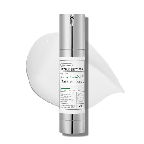 VT COSMETICS CICA Reedle Shot 300, Advanced Night Exosome, Microneedling Serum, Centella Asiatica, Hyaluronic Acid, Propolis, Soft Skin, Regeneration, Glass Skin, Korean Skin Booster 1.69Fl Oz (50ml)