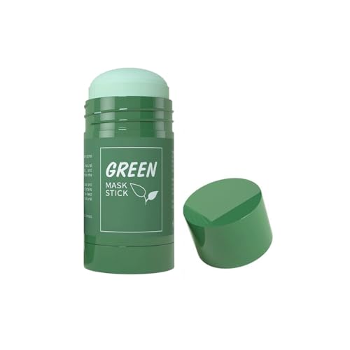 Green Mask Stick for Face, Blackhead Remover with Green Tea Extract, Deep Pore Cleansing, Moisturizing, Skin Brightening for All Skin Types of Men and Women (Pack of 1)