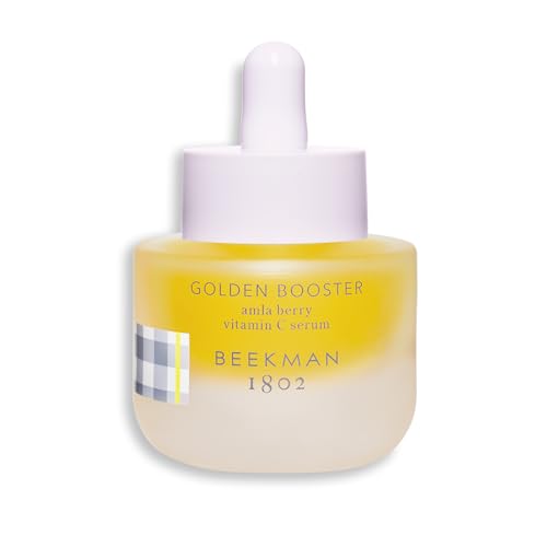 Beekman 1802 Golden Booster Amla Berry Face Serum – Vitamin C Alternative Brightening Serum – Helps Even Tone & Reduce the Look of Dark Spots – Sensitive Skin Safe – 0.5 fl oz