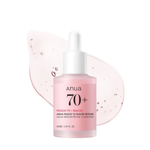 Anua Peach 70 Niacinamide Serum, Daily Glow Serum For Face, Skin Tone & Dullness Care with Vitamin B12, Lightweight, Hydrating For Glass Skin Effect, Korean Skin Care, 1.01 fl.oz