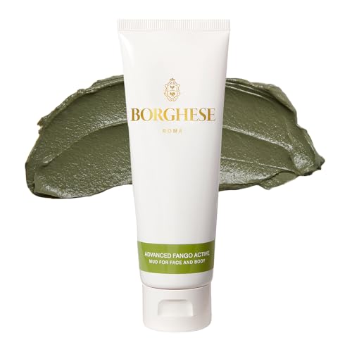 Borghese Advanced Fango Active Mud Musk - Nourishing & Detoxifying Face Mask with Bentonite Clay & Hyaluronic Acid For Normal, Combination & Oily Skin, Travel Size