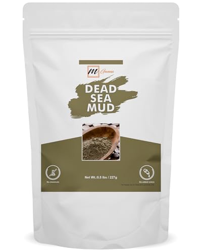 mGanna 100% Natural Dead Sea Mud/Clay Powder 0.5Lbs for Face Masks, Skin firming, Creams, Scrubs and Soap Making