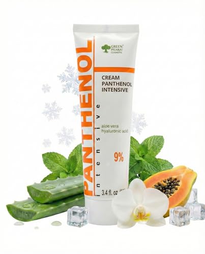 9% Panthenol Cream, After Sun Skincare & Redness Relief Moisturizer | Post Acne, Laser, Facelift & Sunburn Relief | Soothing Skin with Aloe & Hyaluronic Acid – Tattoo & Irritation Care, 3.4Oz