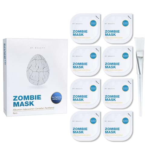 2025 New Zombie Facial Mask, Zombie Mask Facial, Hydrating Skincare Face Mask, Pore Tightening & Lifting Deep Cleansing Clay Mud Mask(1 Box 8Pcs)