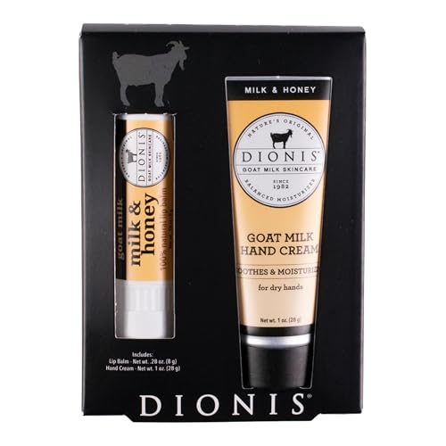 Dionis Goat Milk Milk & Honey Hand Cream and Lip Balm Set