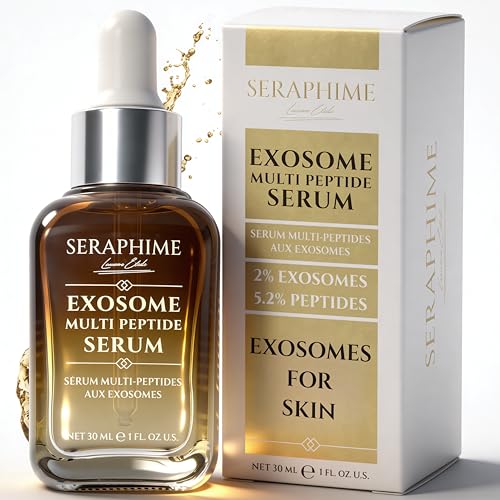 Exosomes for Skin Serum – Anti-Aging Multi Peptide Serum for Face Pores, Fine Lines & Microneedling – 2% Exosomes, GHK-Cu Copper Peptides, Argireline, EGF & Hyaluronic Acid
